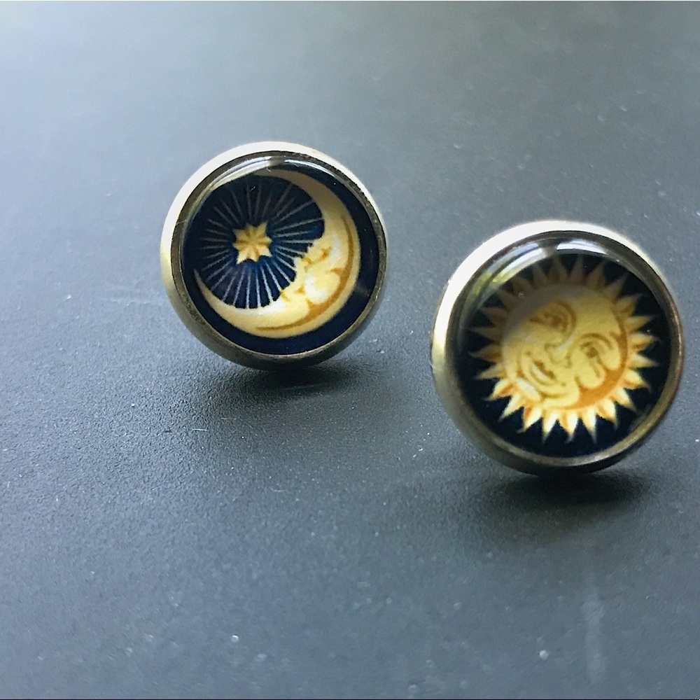 Sun and Moon earrings